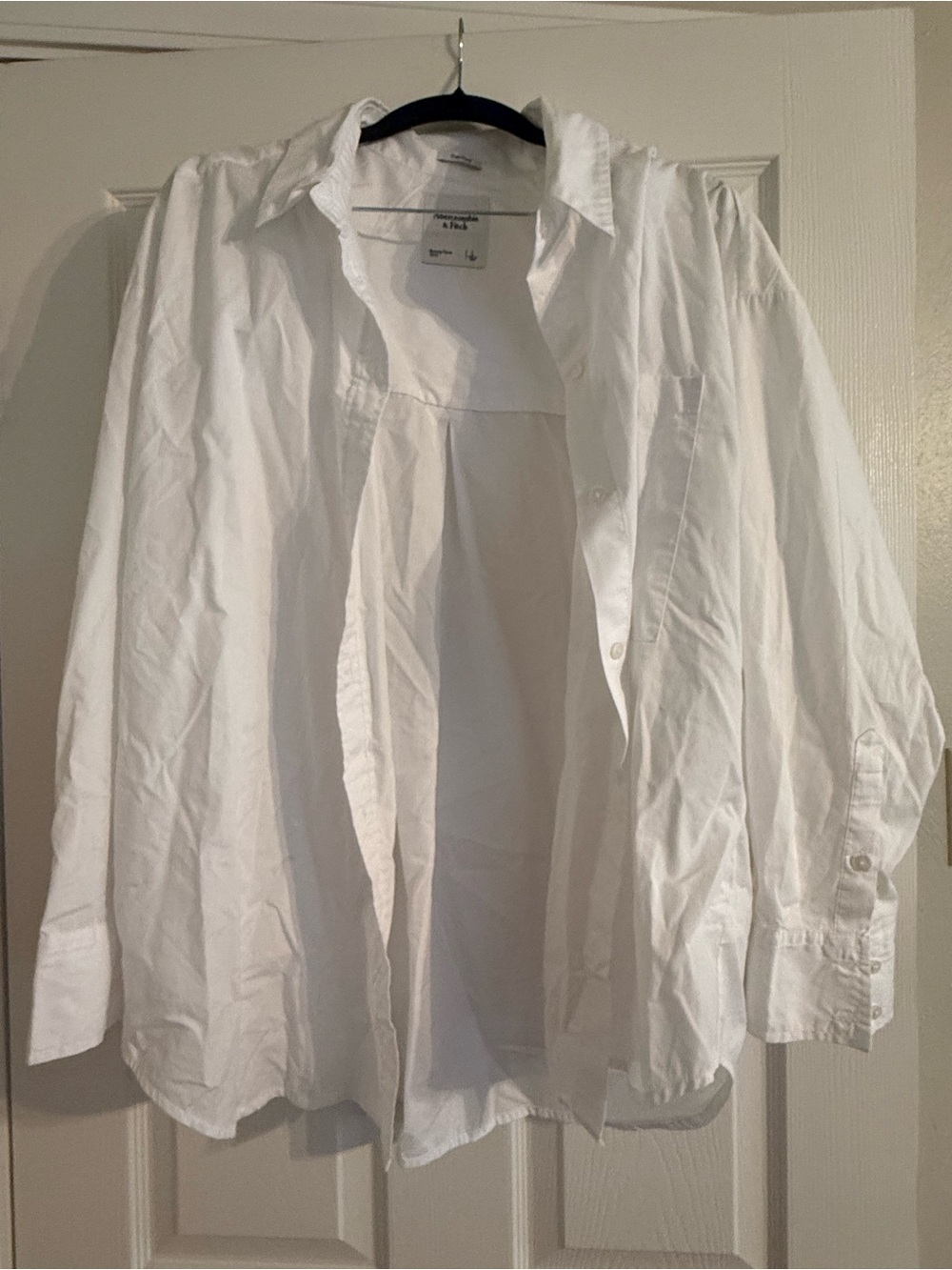 Abercrombie & Fitch Men's White Lightweight Shirt Jacket
